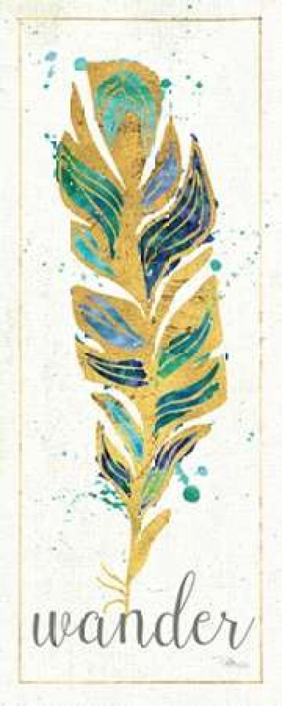 Waterfeathers II Canvas Art - Pela Studio (10 x 20)