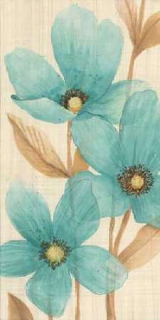 Waterflowers II Canvas Art - MAJA (10 x 20)