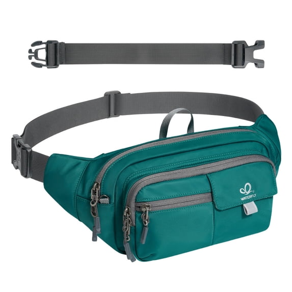 Waterfly 3L Unisex Anti-Theft RFID Blocking Fanny Pack Waist Bag Hiking Walking Hiking,Teal Blue