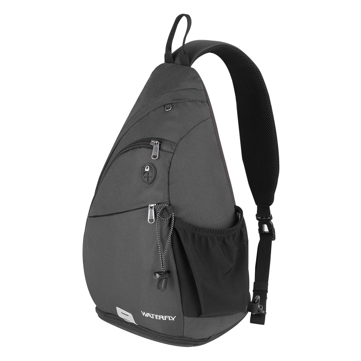Waterfly Sling Bag Crossbody Backpack: 18L Over Shoulder Daypack Casual Cross Chest Side Pack Adults, Adult Unisex, Size: Large, Black