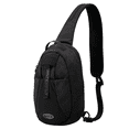 thumbnail image 1 of Waterfly Unisex 5L RFID Blocking Anti Theft Hiking Walking Sling Cross-Body Shoulder Chest Bag,Black, 1 of 7