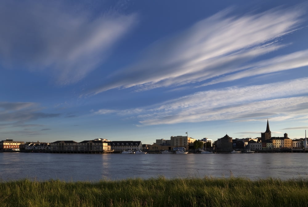 Waterford City as seen from the opposite bank of the River Suir County Waterford Ireland Canvas Art - George Munday Design Pics (18 x 12)