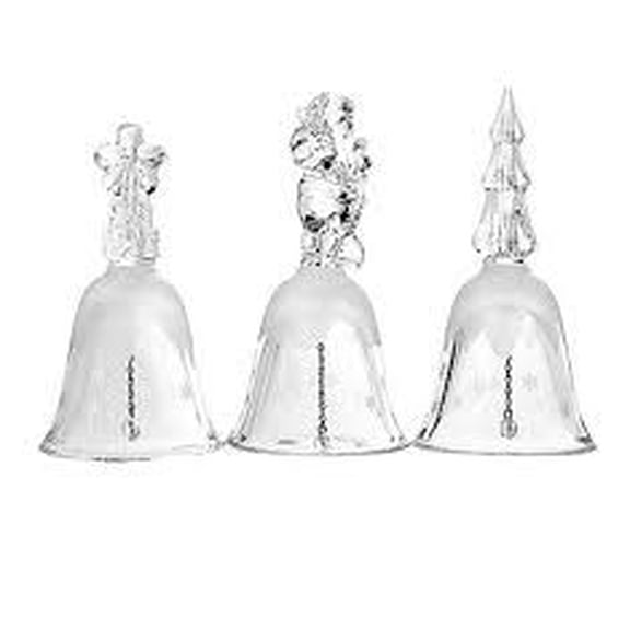 Waterford Crystal, Marquis by Waterford Set of 3 Assorted Christmas Bells