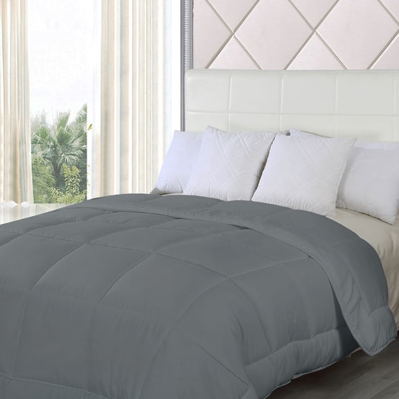 Waterford Home Goose Down Alternative Comforter - 4 Colors - Grey - King