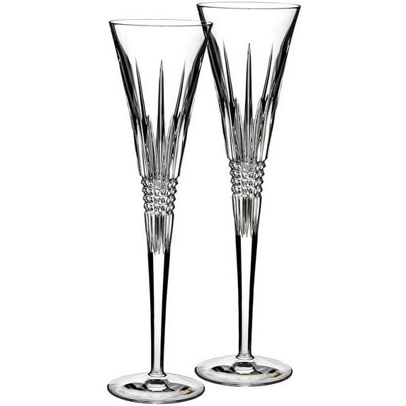 Waterford Lismore Diamond crystal flute, 5 oz, Clear