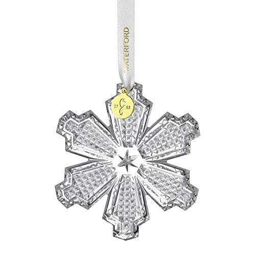 Mini Snowflake Crystal Ornament Set with Satin Ribbon