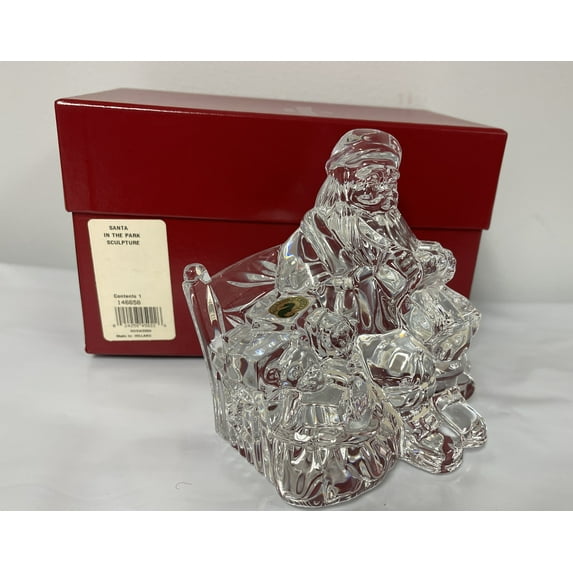 Waterford Santa In the Park Crystal Sculpture 146658 Christmas