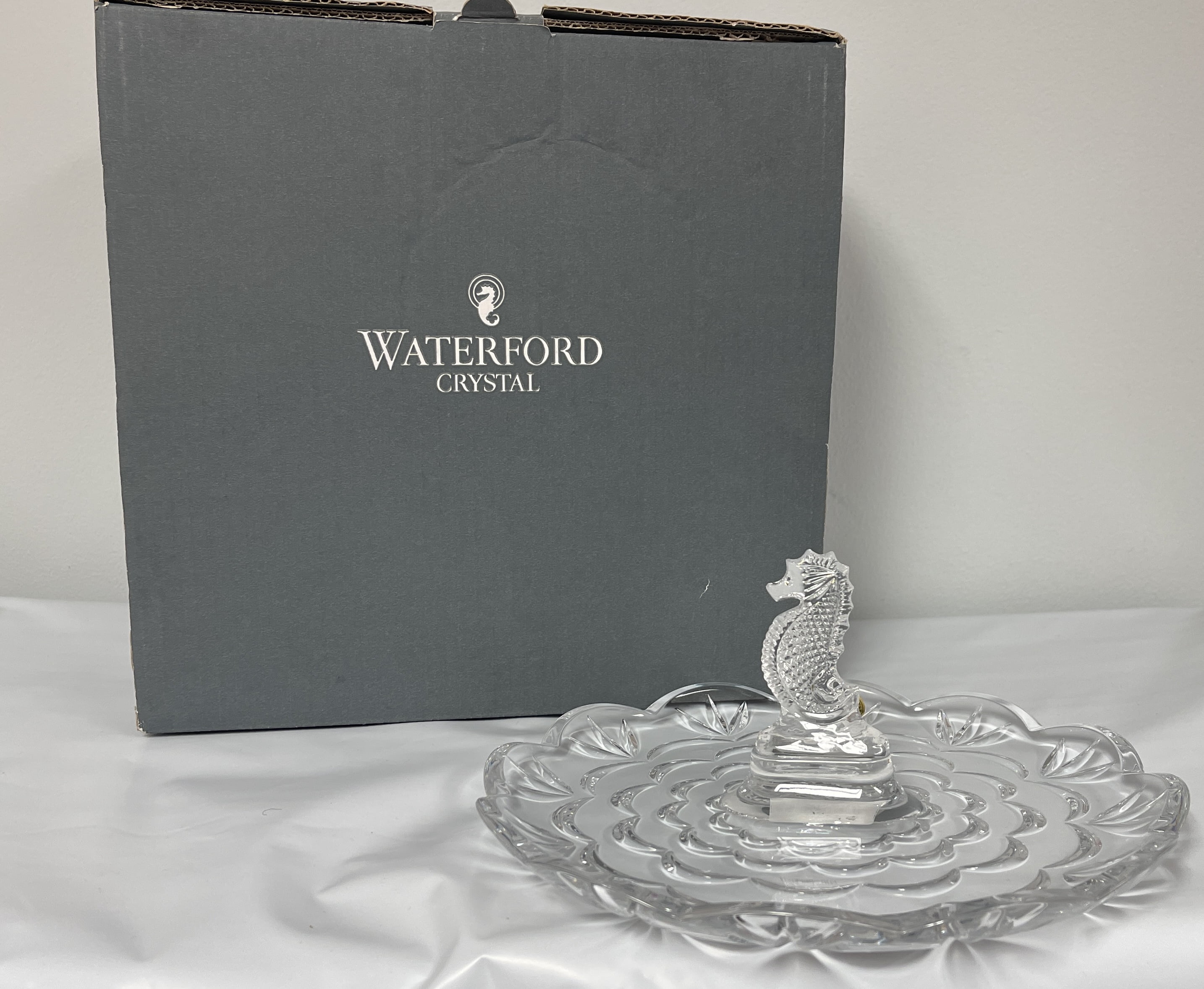 Waterford Seahorse Server 40027967 Crystal Platter