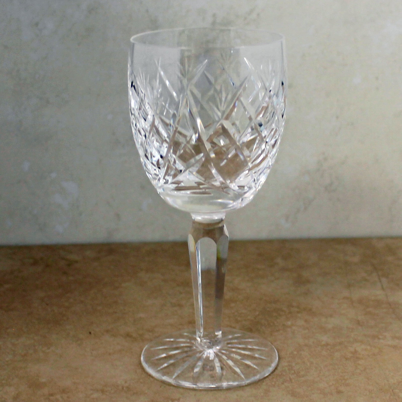 Waterford Stemware 6.5" Claret Wine Glass Avoca Star Cut No Box