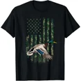 thumbnail image 1 of Waterfowl Duck Hunting Shirt Men Kids Boys Hunters Camo Flag Unisex T-Shirt, up to Size 5XL, 1 of 2