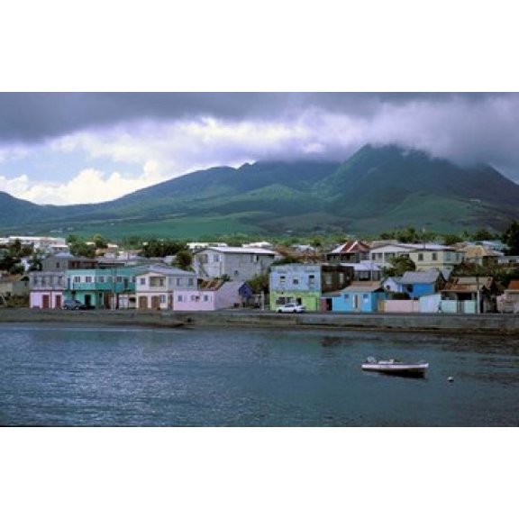 Waterfront Basseterre St Kitts Caribbean Canvas Art - Nik Wheeler DanitaDelimont (36 x 24)