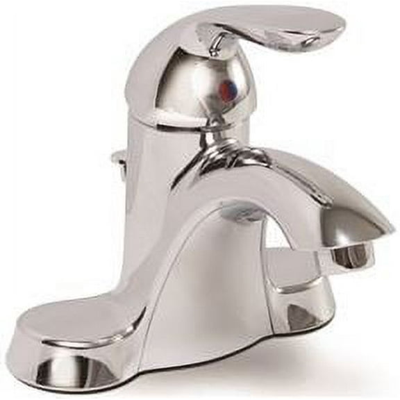 Waterfront Bathroom Faucet With 50/50 Pop-Up Chrome Finish, 4 In.
