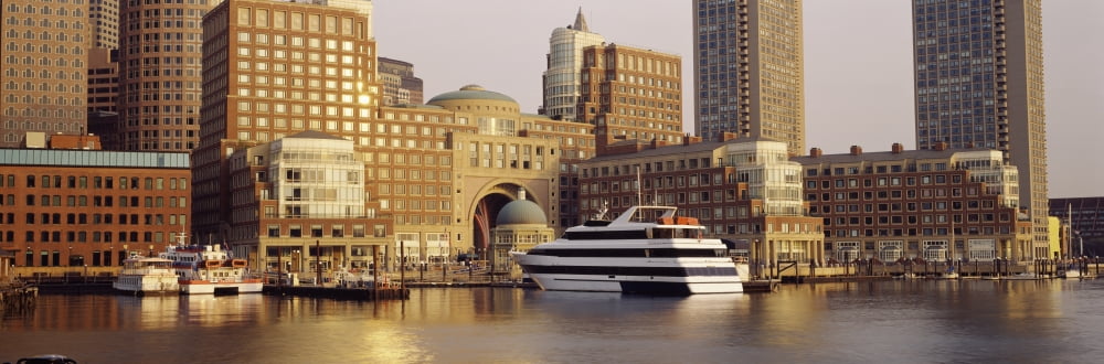 Waterfront Boston Massachusetts USA Canvas Art - Panoramic Images (27 x 9)