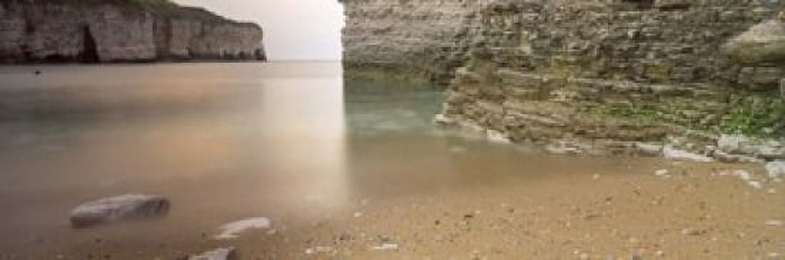 Waterfront Cliffs North Landing Flamborough Yorkshire England United Kingdom Canvas Art - Panoramic Images (18 x 6)