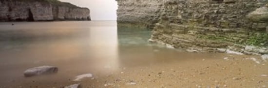 Waterfront Cliffs North Landing Flamborough Yorkshire England United Kingdom Canvas Art - Panoramic Images (36 x 12)