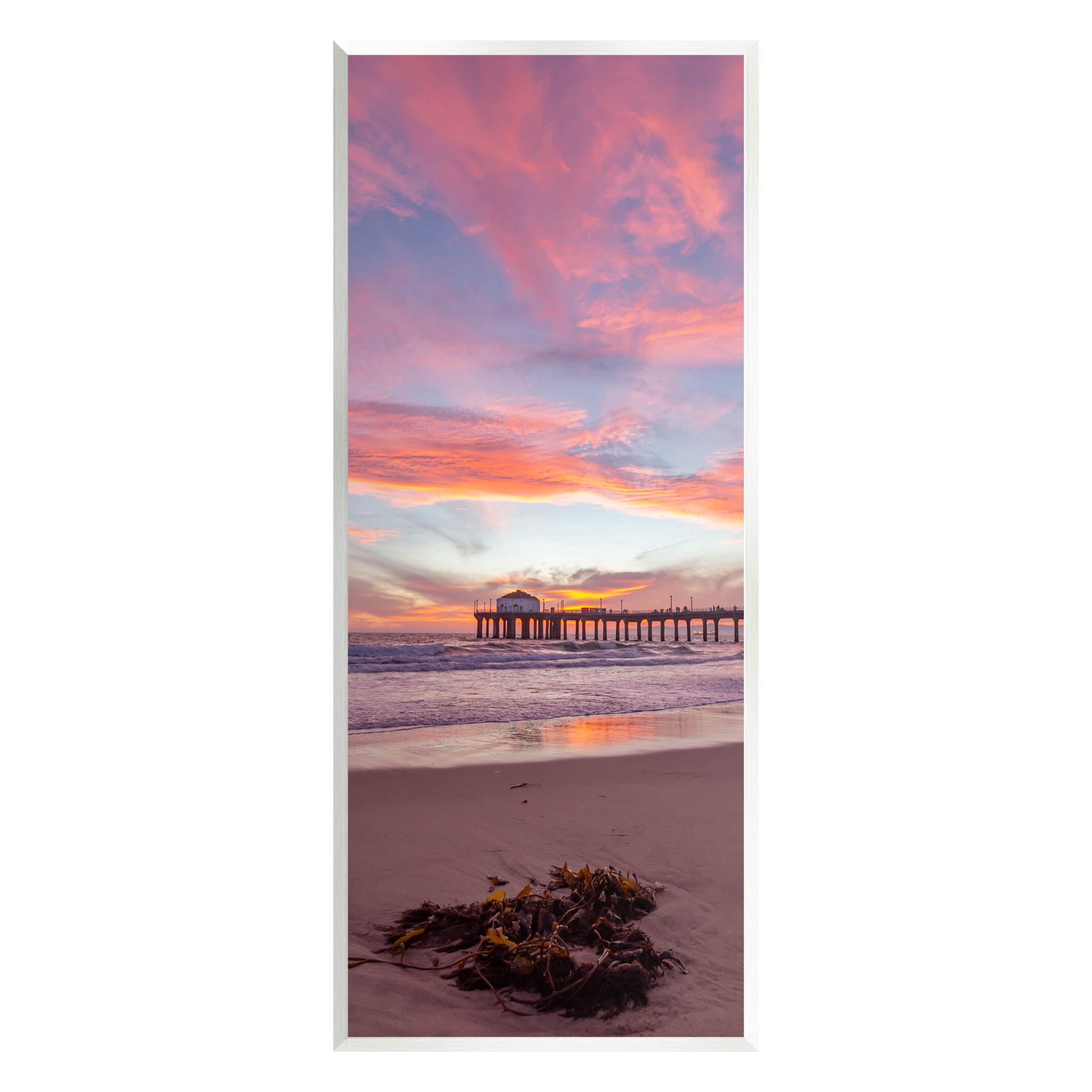 Waterfront Dock Sunset Reflection Coastal Photograph Unframed Art Print Wall Art