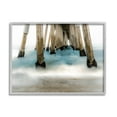 thumbnail image 1 of Waterfront Pier Splashing Sea Waves Coastal Graphic Art Gray Framed Art Print Wall Art, 1 of 7