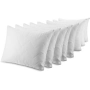 Waterguard Waterproof Pillow Protectors Bed Bug Control, Zippered Quilted, Thick Pillow Covers, (8 Pieces)