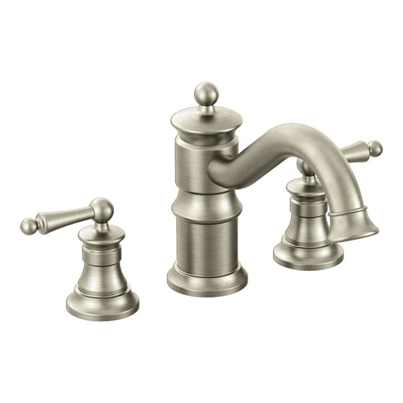 Waterhill Brushed Nickel Two-handle Roman Tub Faucet