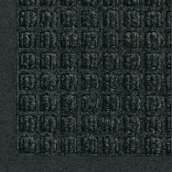 Waterhog Andersen Waffle Design Mat - 3X4' - Fabric Border - Charcoal - Charcoal - 3x4'