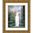 thumbnail image 1 of Waterhouse, J. W. 12x14 Gold Ornate Wood Framed with Double Matting Museum Art Print Titled - Ondine, 1 of 4