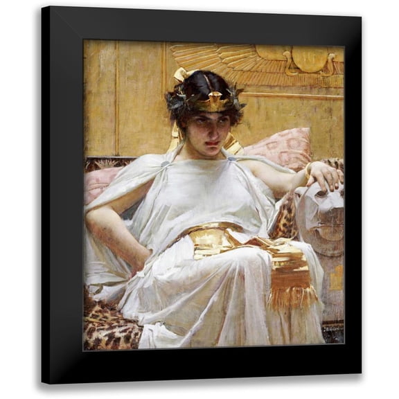 Waterhouse, John William 15x17 Black Modern Framed Museum Art Print Titled - Cleopatra