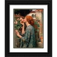 thumbnail image 1 of Waterhouse, John William  19x24 Black Ornate Wood Framed with Double Matting Museum Art Print Titled - The Soul of the Rose, 1 of 4
