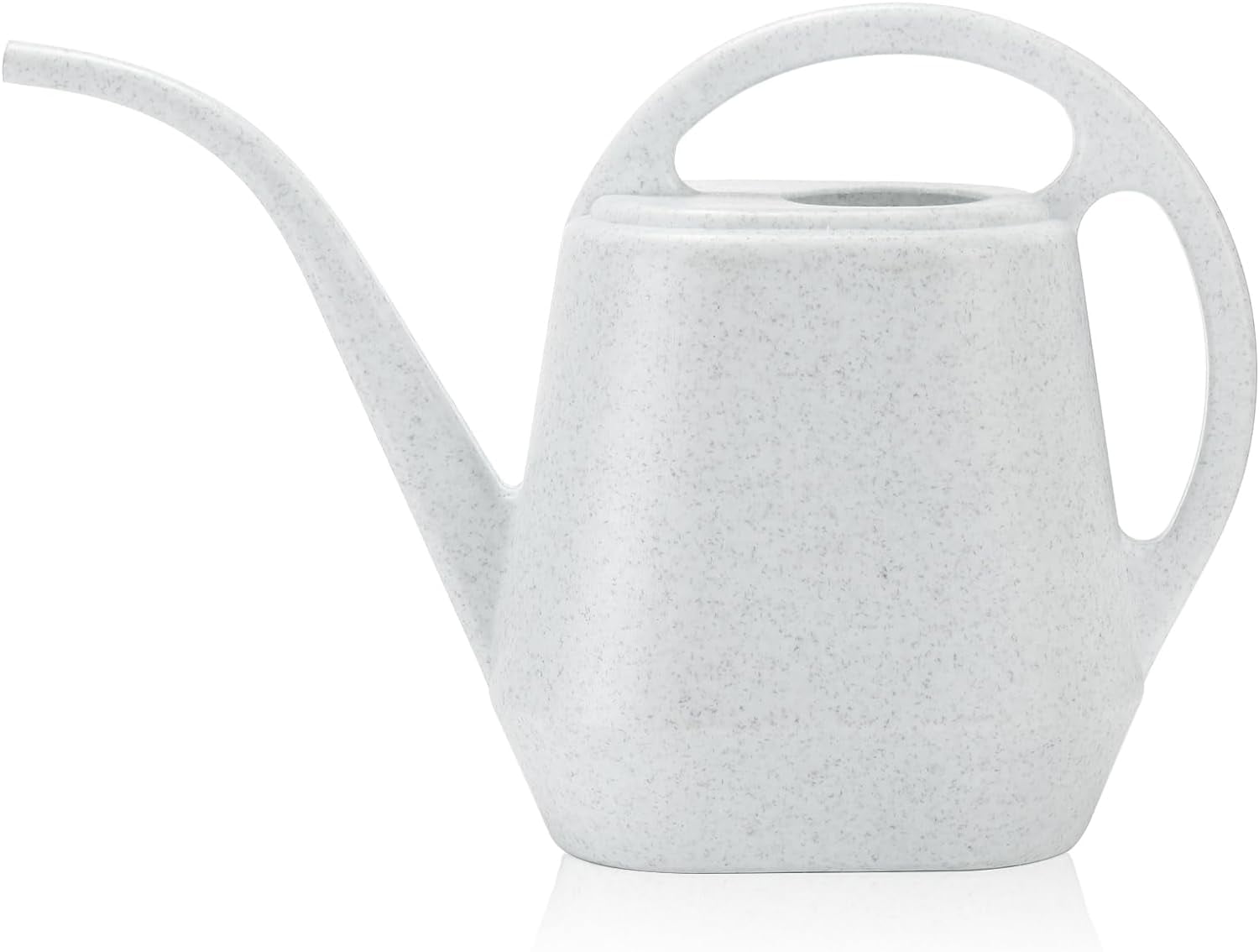 Watering Can, 1/2 Gallon Plastic Cans with Comfortable Handle, Small Garden Long Spout for Indoor Outdoor Plants, Gray White