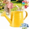 thumbnail image 1 of Watering Can, 1 Gallon Galvanized Steel Watering Can Yellow, Removable Sprinkler Spout Design, 1 of 7