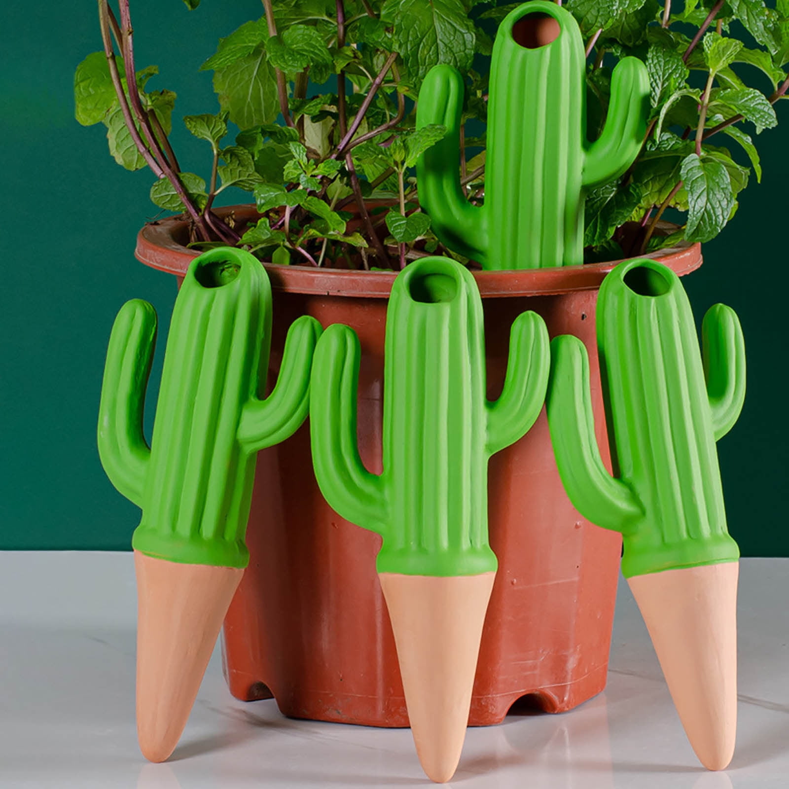 Watering Can, Ceramic Soaker Cactus Waterer Red Loam Lazy Drip