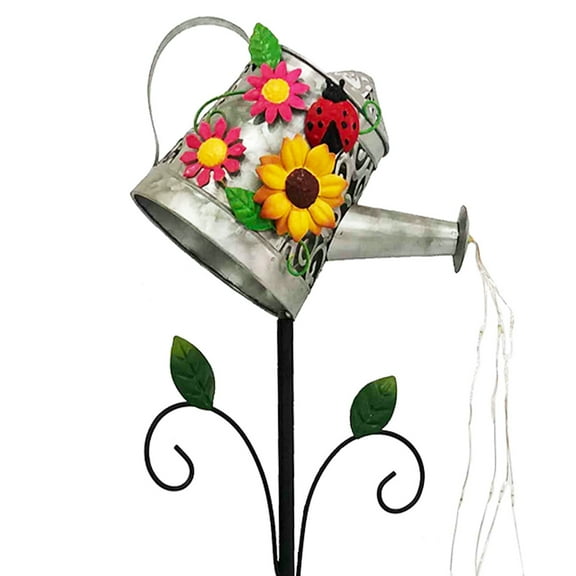 Watering Can Decorative Solar Stake Light