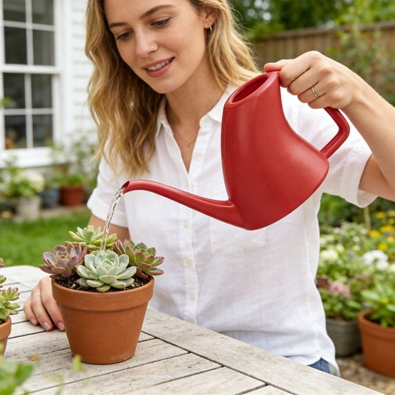 Watering Can For Indoor And Outdoor Plants Flower Watering Pot Long Spout Water Can For Garden, Flower, House Plants - 1.8l/1/2 Gallon More Color