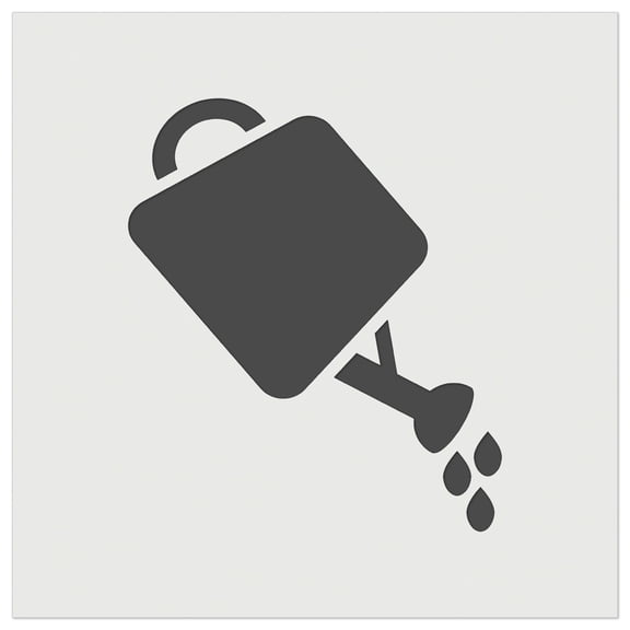Watering Can Gardening Plants Solid DIY Cookie Wall Craft Stencil - 4.5 Inch