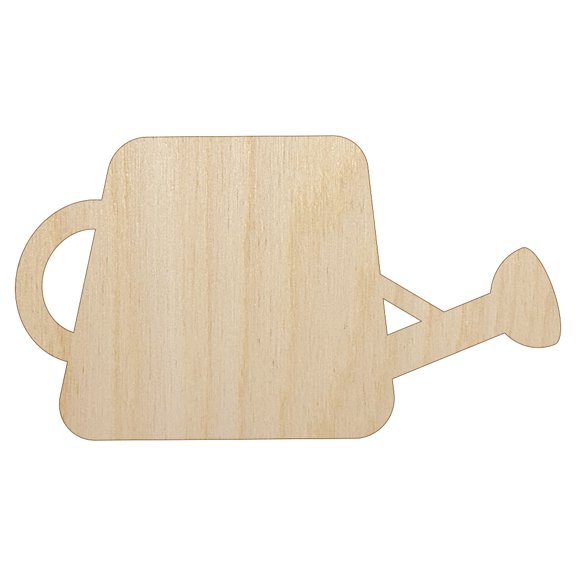Watering Can Gardening Plants Solid Wood Shape Unfinished Piece Cutout Craft DIY Projects - 6.25 Inch Size - 1/8 Inch Thick