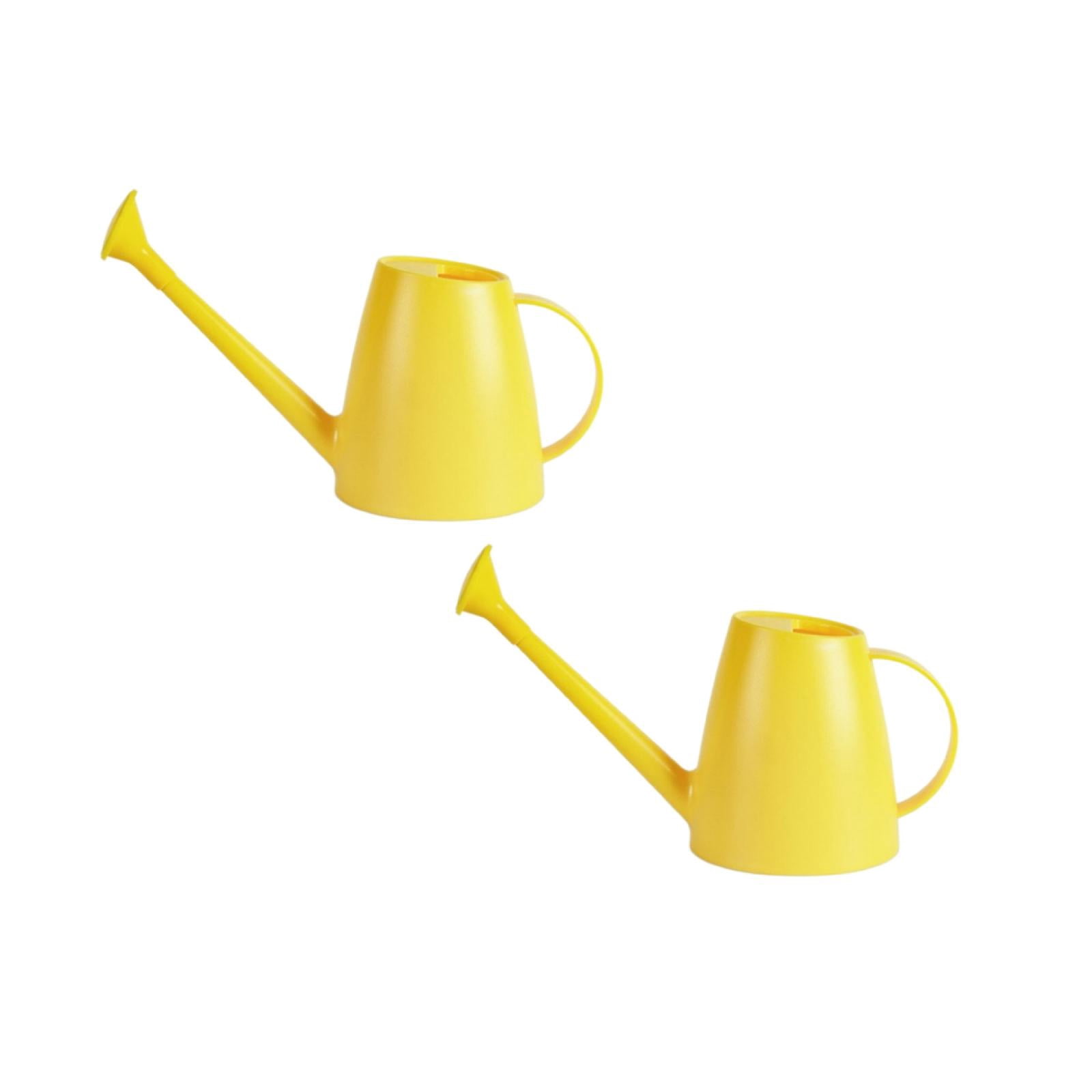 Watering Can for Indoor Plants, 1.8L/0.5 Gal Small Long Spout Water Can, Lightweight Garden Jug with Sprinkler Rose for Houseplant Outdoor Flower Watering, Yellow
