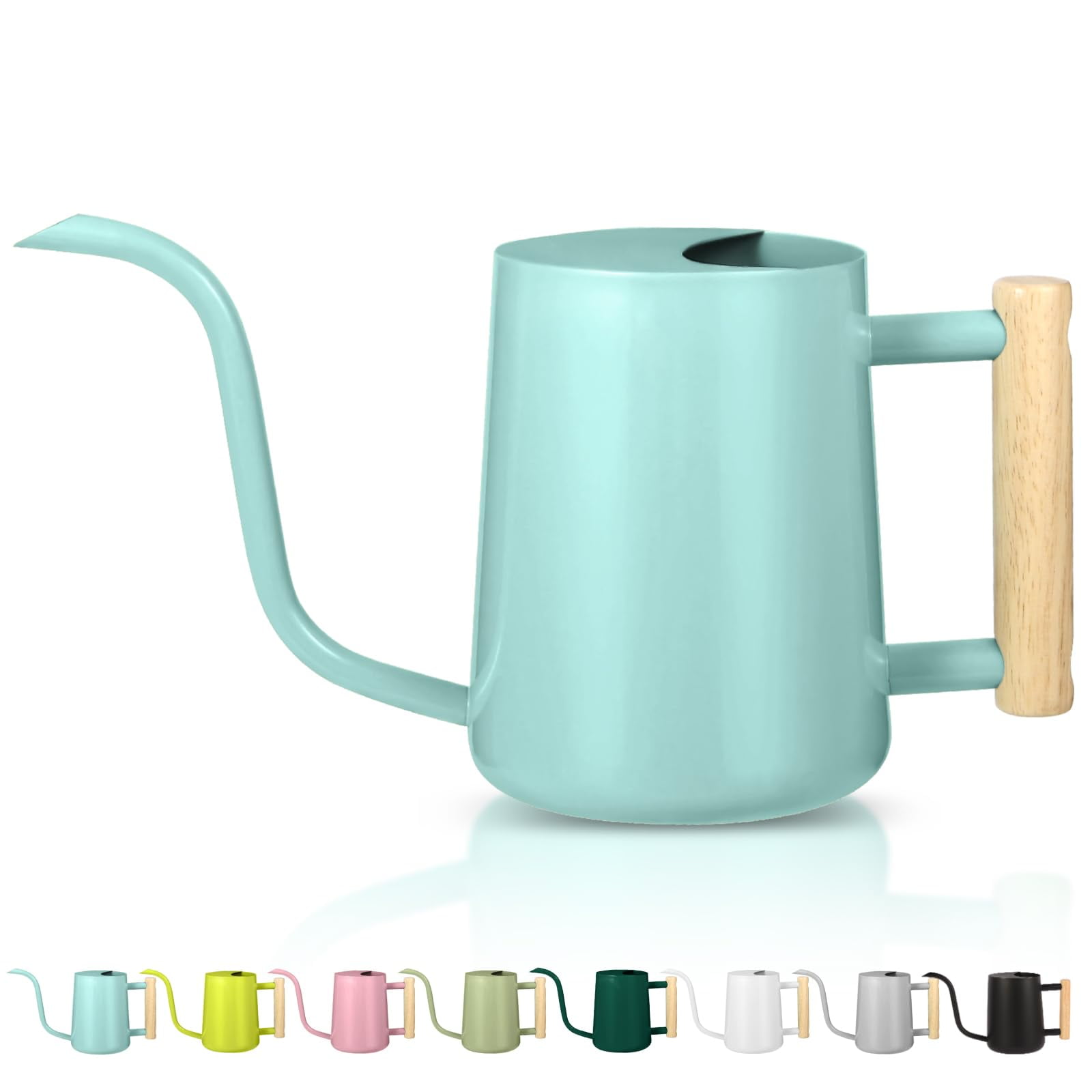 Watering Can Indoor Plants, 35oz Small Stainless Steel Metal Watering Can Modern Decorative Watering Pot with Long Spout for Indoor House Plant Bonsai Garden Flowers (Copper) - GREEN