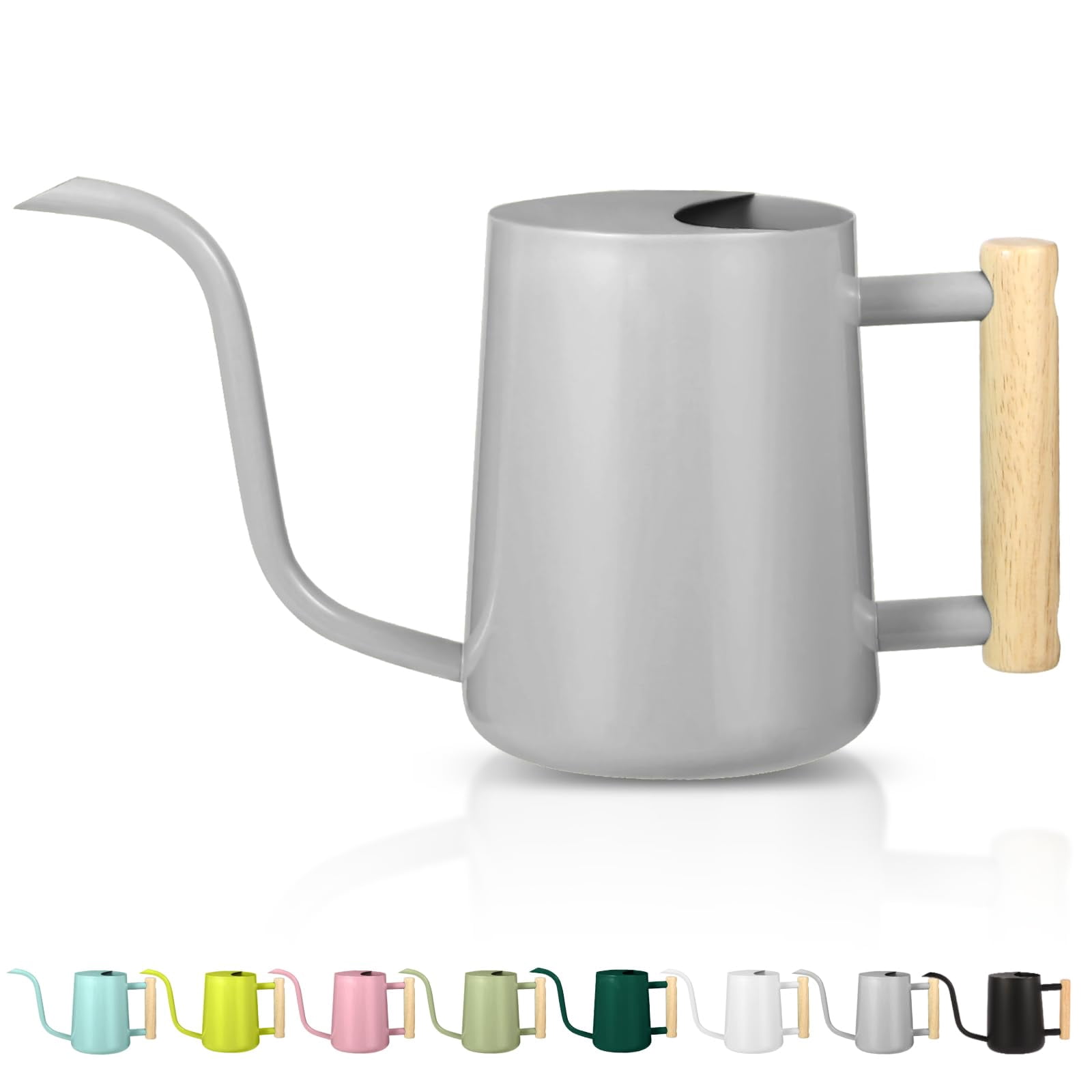 Watering Can Indoor Plants, 35oz Small Stainless Steel Metal Watering Can Modern Decorative Watering Pot with Long Spout for Indoor House Plant Bonsai Garden Flowers (Copper) - GRAY