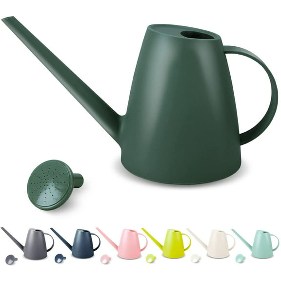 Watering Can for Indoor Plants, Small Watering Cans for House Plant Garden Flower, Long Spout Water Can for Outdoor Watering Plants 1.8L 60oz 1/2 Gallon (Alpinegreen)