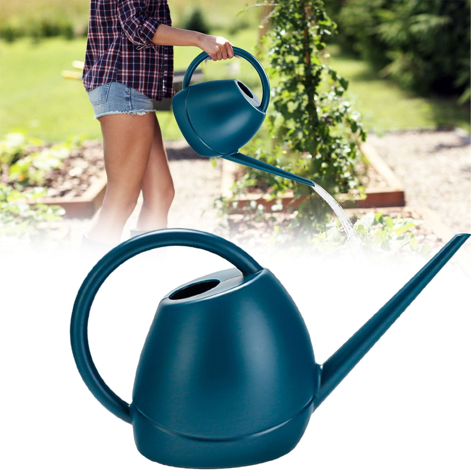 Watering Can Large Capacity Extra Long Spout Plastic One Construction