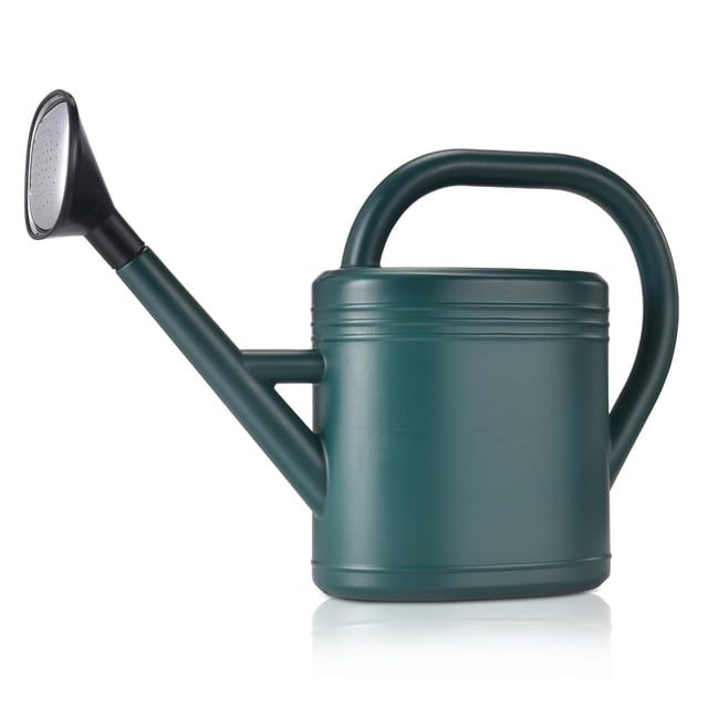 Green Garden Watering Can, 1 Gallon, for Indoor & Patio Outdoor Plants with Long Spout
