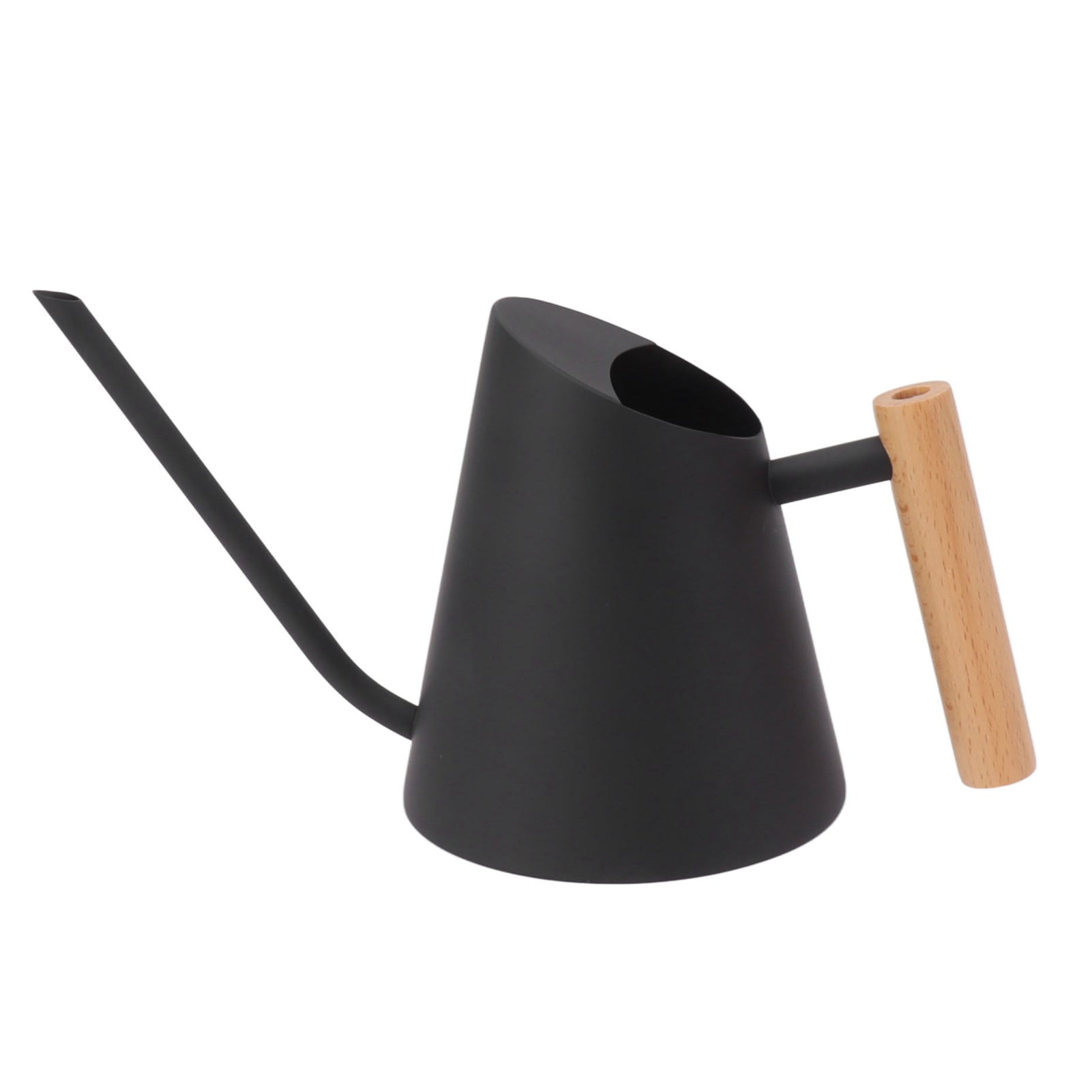 Watering Can with Long Spout Rustproof Stainless Steel Watering Pot with Wooden Handle for