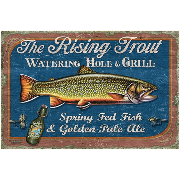 Watering Hole Grill Novelty Sign | Indoor/Outdoor | Funny Home Décor for Garages, Living Rooms, Bedroom, Offices | SignMission personalized gift Wall Plaque Decoration