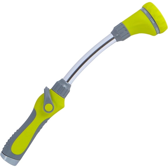 Watering Wand - FANHAO 15" Garden Hose Nozzle Sprayer 8 Adjustable Spray Patterns and Thumb Control Shut Off Valve