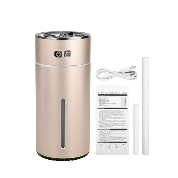 Waterless Aroma Diffuser for Car and Home Dual Nozzle, Smart Start-Stop Function for Relaxation and Freshening