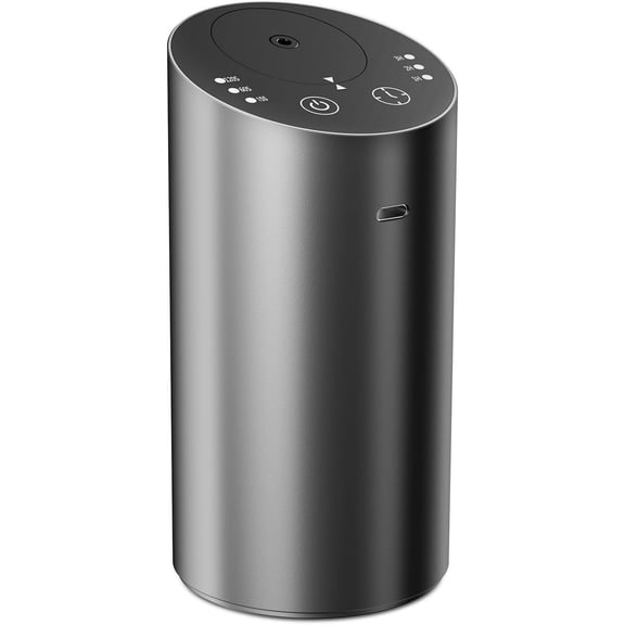 Waterless Car Diffuser, Waterless Diffusers for Essential Oils with Timer & No Leakage Tech, Super Quiet Cordless Aromatherapy Essential Oil Diffuser Battery Operated for Car, Room, Office