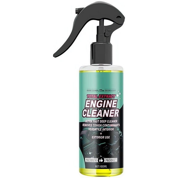 Waterless Car Engine Bay Cleaner Spray, Fast-Acting Engine Compartment Degreaser, Non-Corrosive Oil Grime Remover for Auto Engine Parts