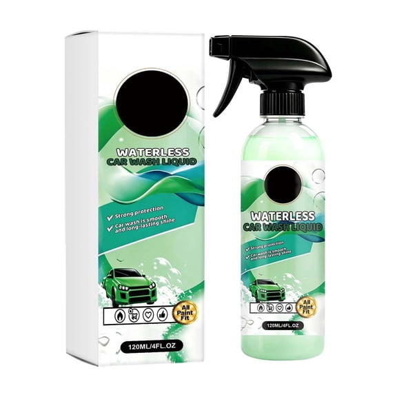 Waterless Car Wash Spray, No Rinse Car Detailing Cleaner for Auto Paint, Long Lasting Shine and Paint Protection Green