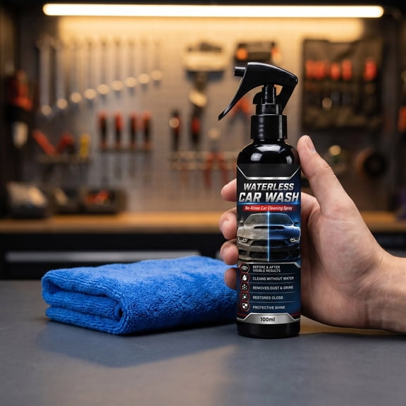 Waterless Car Wash Spray, Scratch Free 3 In 1 Cleaning Polish Hydrophobic Shine Protection, Car Detailing Spray for Cars Motorcycle RV Outdoor Travel Maintenance