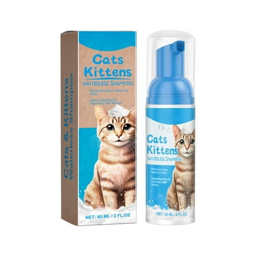 Waterless Cat Shampoo for Kittens and Cats No Rinse Foam Cleanser Gentle and Convenient Grooming Solution
