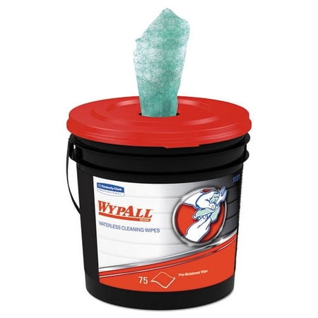 Waterless Cleaning Wipes, Cloth, 9 X 12, 75/bucket | Bundle of 5 Each
